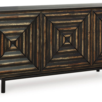 Fair Ridge - Accent Cabinet - Distressed Black