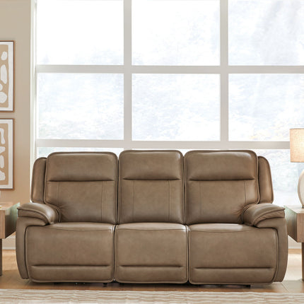 Glencroft - Power Reclining Sofa With Adjustable Headrest - Sahara