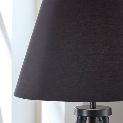 Orhan - Wood Floor Lamp - Black