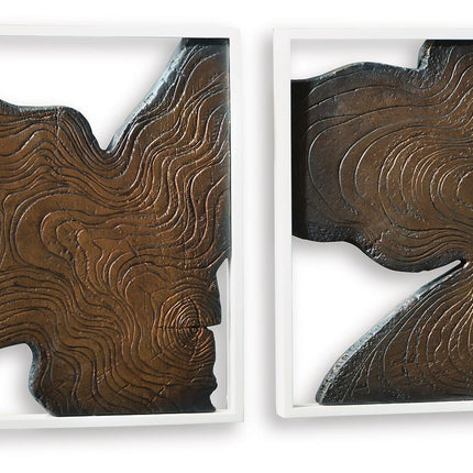 Landley - Wall Decor Set (Set of 2) - Brown / White