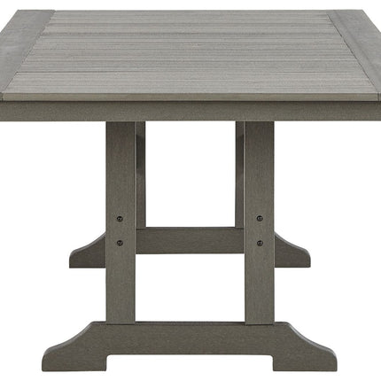 Visola - RECT Dining Table w/Umb OPT - Gray