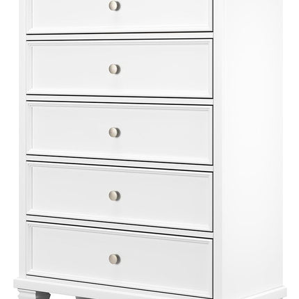 Fortman - Five Drawer Chest - White