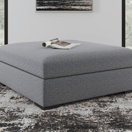 Bealton - Oversized Accent Ottoman - Salt And Pepper