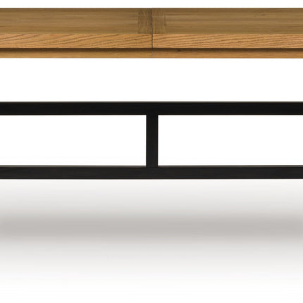 Galliden - Rectangular Dining Room Extension Table - Black / Brown