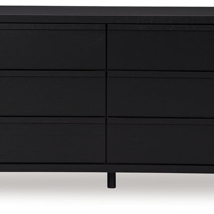 Danziar - Six Drawer Dresser - Black