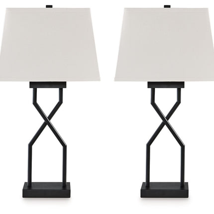 Brookthrone - Metal Table Lamp (Set of 2) - Black