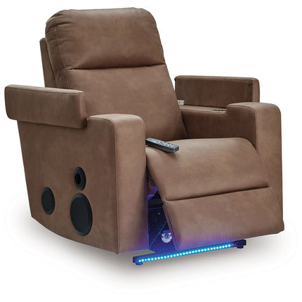 Lorrenton - Glider Power Recliner With Audio System - Caramel