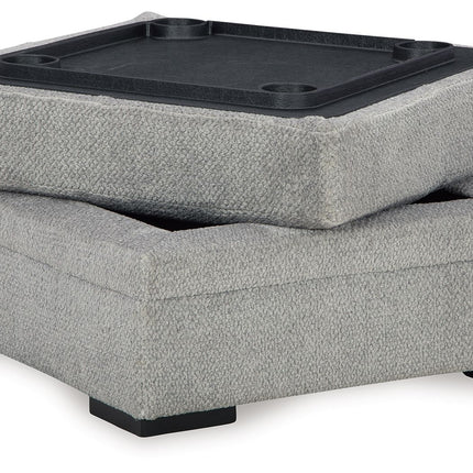 Casselbury - Ottoman With Storage - Cement