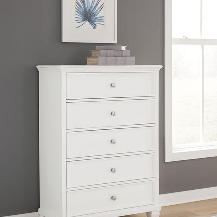 Fortman - Five Drawer Chest - White