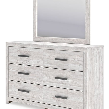 Cayboni - Dresser And Mirror - Whitewash