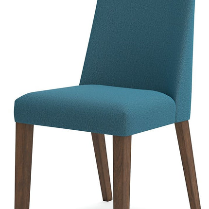 Lyncott - Dining Uph Side Chair (Set of 2) - Blue / Brown