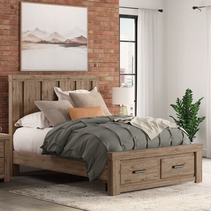 Oliandon - Panel Storage Bed