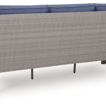 Half Moon Beach - Sofa With Cushion - Blue / Gray