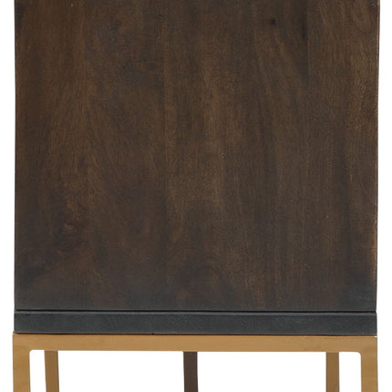Elinmore - Accent Cabinet - Brown / Gold Finish