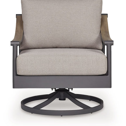Ocean Beach - Swivel Lounge With Cushion - Gray