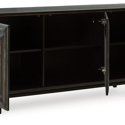 Fair Ridge - Accent Cabinet - Distressed Black