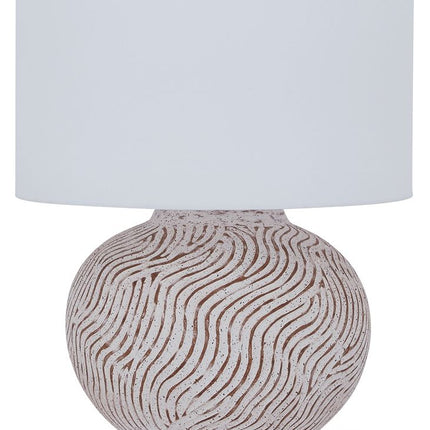 Vien - Terracotta Table Lamp - Distressed White