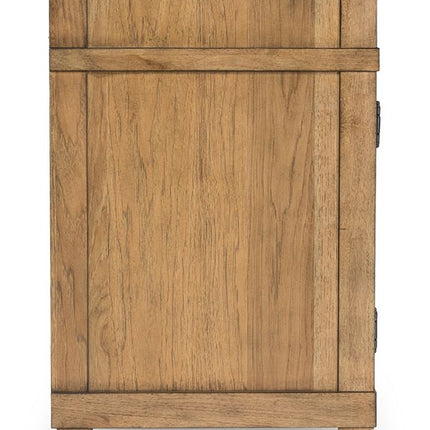 Sharlance - XL TV Stand With Fireplace Option - Light Brown