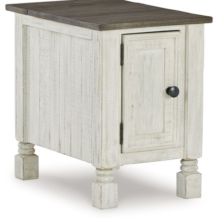 Havalance - Chair Side End Table - White / Gray