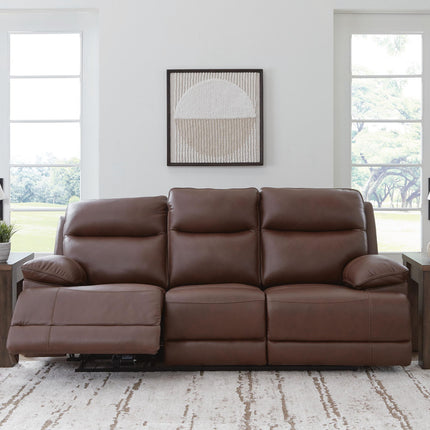 Vonryan - Power Reclining Sofa With Adj Headrest - Tobacco