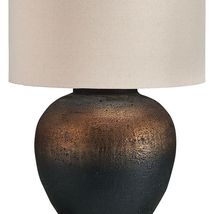 Newgerhard - Metal Table Lamp - Brown / Black