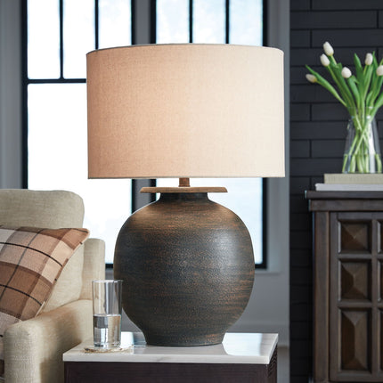 Carlenbury - Metal Table Lamp - Antique Brown
