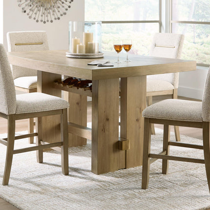 Lasinger - 5 Pc. - Counter Height Dining Table And 4 Barstools - Light Brown