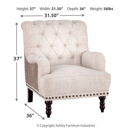 Tartonelle - Accent Chair - Ivory / Taupe