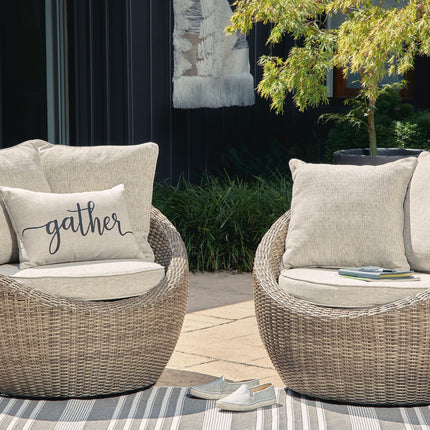 Danson - Swivel Lounge w/Cushion (Set of 2) - Beige