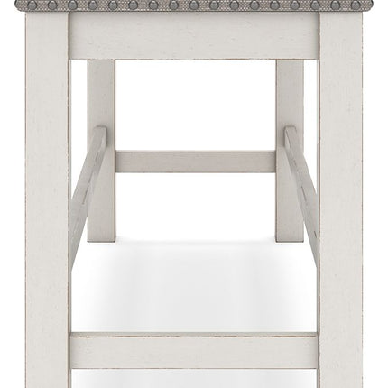 Robbinsdale - Dbl Counter Height Upholstered Dining Bench - Antique White