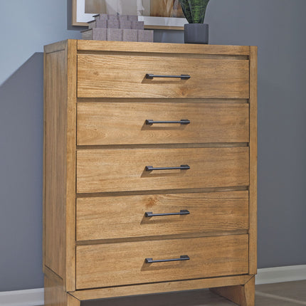 Sherbana - Five Drawer Chest - Light Brown