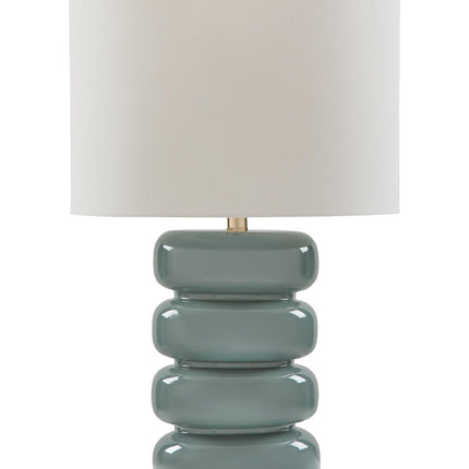 Clayard - Ceramic Table Lamp - Gray Blue