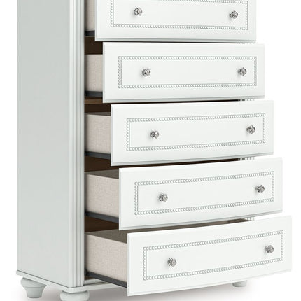 Kozlani - Five Drawer Chest - White