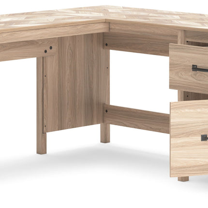 Battelle - 60" Home Office Desk With Return - Tan