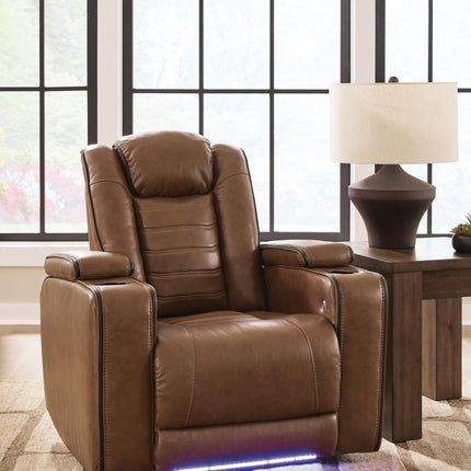 Gruaro - Power Recliner With Adjustable Headrest - Amber