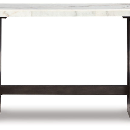 Burkhaus - Sofa Table - White / Dark Brown