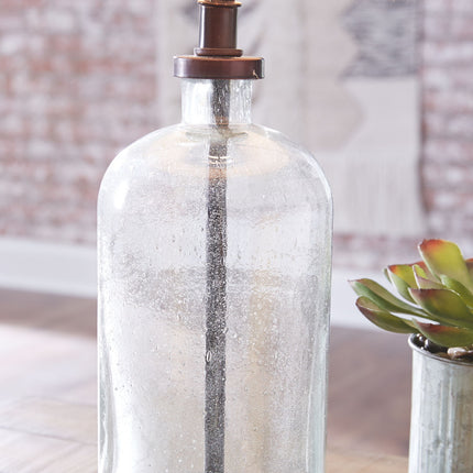 Bandile - Glass Table Lamp  - Clear / Bronze Finish