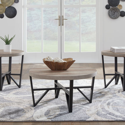 Deanlee - Occasional Table Set (Set of 3) - Grayish Brown / Black