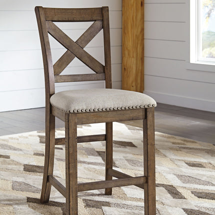 Moriville - Upholstered Barstool (Set of 2) - Beige
