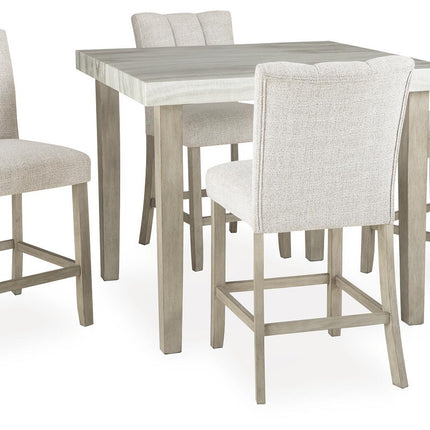 Larawyn - 5 Pc. - Counter Height Dining Table And 4 Barstools - Bisque