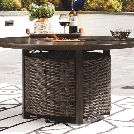 Paradise Trail - Round Fire Pit Table - Medium Brown