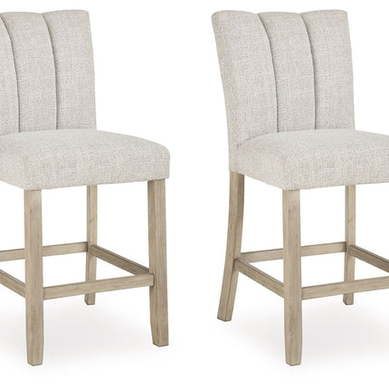 Larawyn - Upholstered Barstool (Set of 2) - Bisque