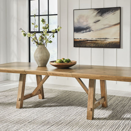 Ridgester - Rectangular Dining Room Extension Table - Light Brown