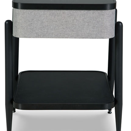 Jorvalee - Accent Table with Speaker - Gray / Black
