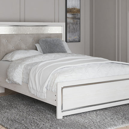 Altyra - Queen Panel Bed With Roll Slats - White