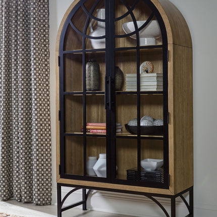 Gwenwich - Accent Cabinet - Natural / Black
