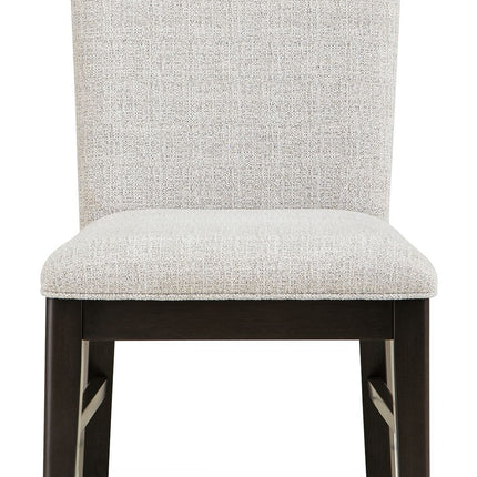 Neymorton - Dining Upholstered Side Chair (Set of 2) - Light Gray / Brown