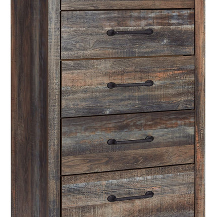 Drystan - Five Drawer Chest - Brown / Beige