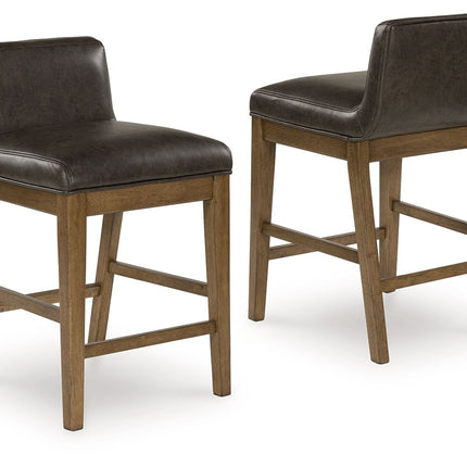 Cabalynn - Upholstered Barstool (Set of 2) - Two-tone Brown