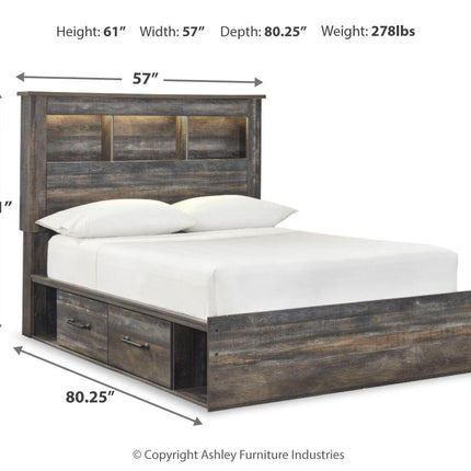 Drystan - Panel Bookcase Bed